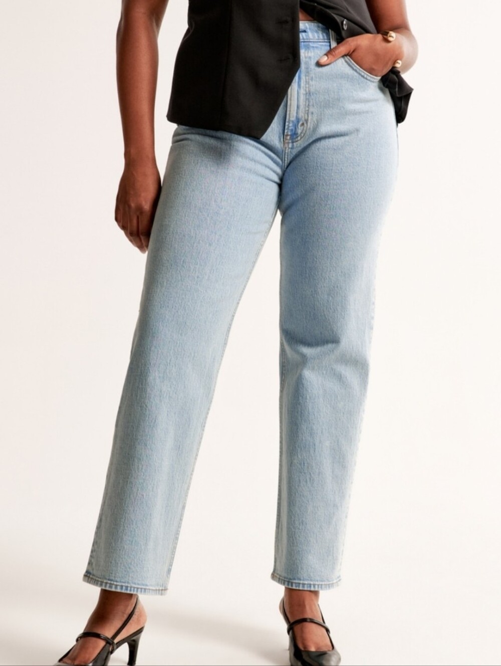 NWOT Vintage Straight High Rise Jeans Curve Love Light Wash
